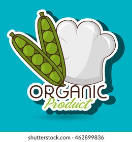 organic food chef hat vector illustration graphic