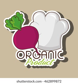 organic food chef hat vector illustration graphic