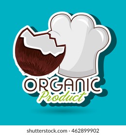 organic food chef hat vector illustration graphic