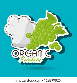organic food chef hat vector illustration graphic