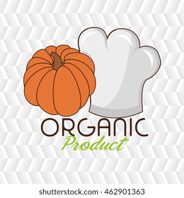 organic food chef hat vector illustration graphic