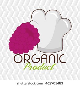 organic food chef hat vector illustration graphic