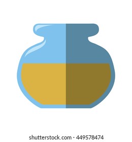 Organic food concept represented by honey inside jar icon. Isolated and flat illustration 