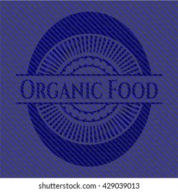 Organic Food with denim texture