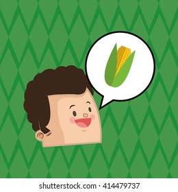 Organic food design. healthy food. menu concept, vector illustration