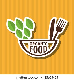 Organic food design. healthy food. menu concept, vector illustration