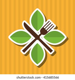 Organic food design. healthy food. menu concept, vector illustration