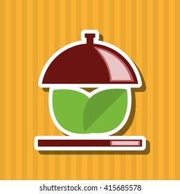 Organic food design. healthy food. menu concept, vector illustration