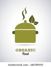 Organic food design over gray background, vector illustration