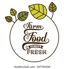 Organic Food design over white background, vector illustration