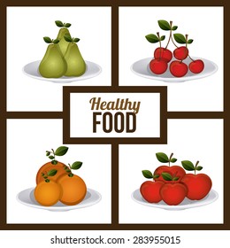 Organic food design over white background, vector illustration