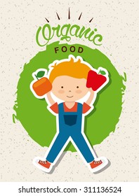 organic food design, vector illustration eps10 graphic 