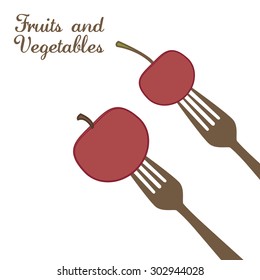 Organic Food digital design, vector illustration eps 10
