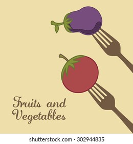 Organic Food digital design, vector illustration eps 10