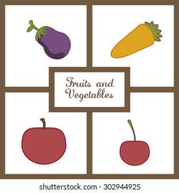 Organic Food digital design, vector illustration eps 10