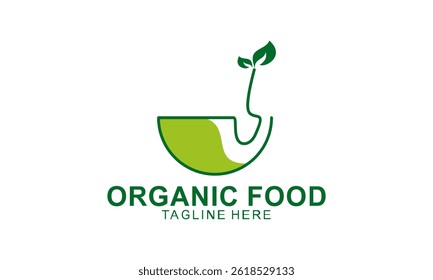 Organic food, eco, vegan and natural product logo label vector