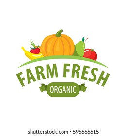 Organic food emblem and badge