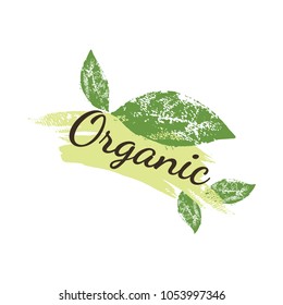 Organic food, farm fresh and natural product icons and elements collection for food market