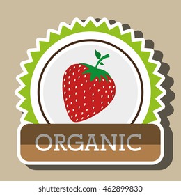 organic food fruit icon vector illustration graphic