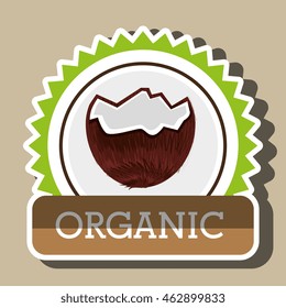 organic food fruit icon vector illustration graphic