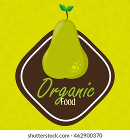 organic food fruit icon vector illustration graphic