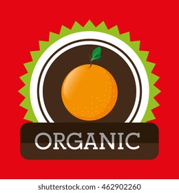organic food fruit icon vector illustration graphic