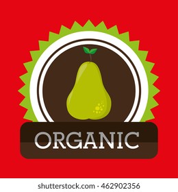 organic food fruit icon vector illustration graphic