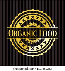 Organic Food gold emblem