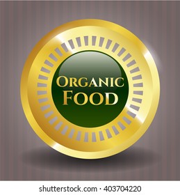 Organic Food gold emblem