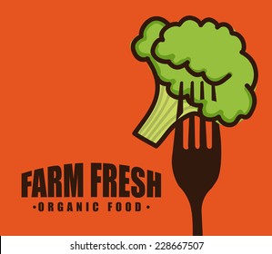 organic food graphic design , vector illustration