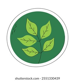 organic food green symbol icon isolated