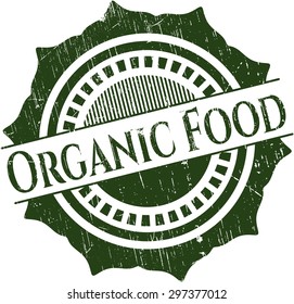 Organic Food grunge seal