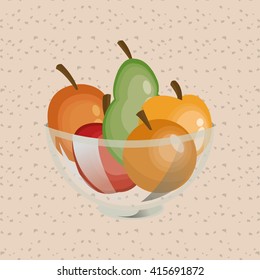 Organic food. Healthy lifestyle. cartoon design