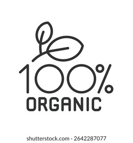 Organic food, icon in line design. Organic, eco, natural, farm, bio, vegan, fresh on white background vector. Organic food, editable stroke icon