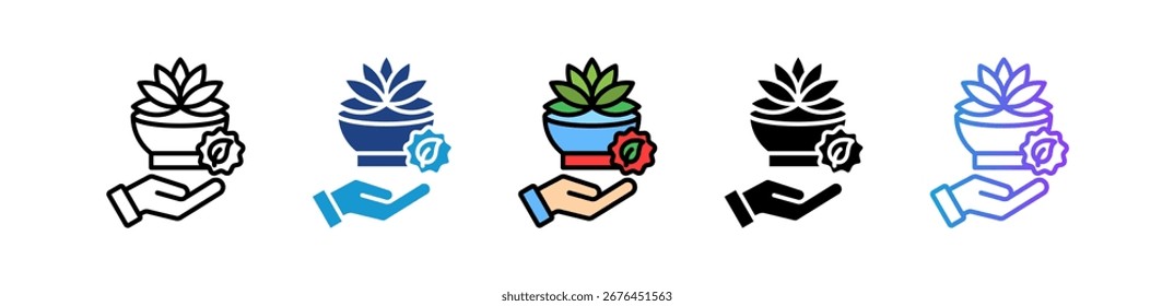 Icono de comida orgánica Ilustración vectorial múltiple