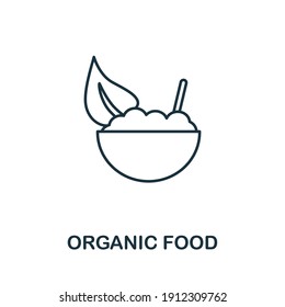 Organic Food icon. Simple illustration from biohacking collection. Creative Organic Food icon for web design, templates, infographics