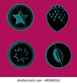 Organic food illustration