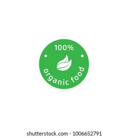 Organic Food Label Design Vector Template