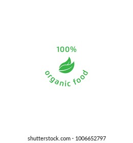 Organic Food Label Design Vector Template