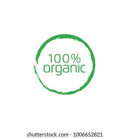 Organic Food Label Design Vector Template