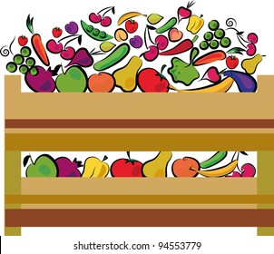 organic food label in green colors