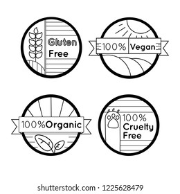 Organic Food Label Sticker Set
