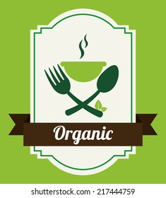organic food label ,vector illustration
