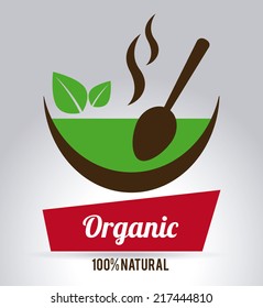organic food label ,vector illustration