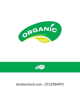 Ilustración vectorial de Etiqueta de Alimentos Orgánicos. Logotipo orgánico