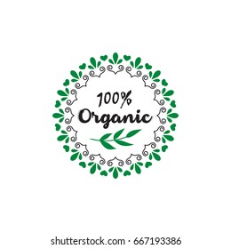 Organic food labels and elements vector illustration. Creative stickers and badges for food and drink, restaurants and organic products or packaging. 