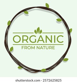 Organic food labels  vector image