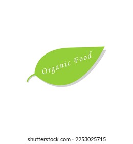 Organic food leaf logo design Free Vector