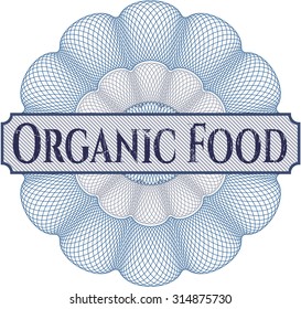 Rosette lineal de alimentos orgánicos