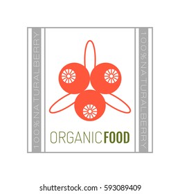 Organic food. Logo, badge, label for healthy eating